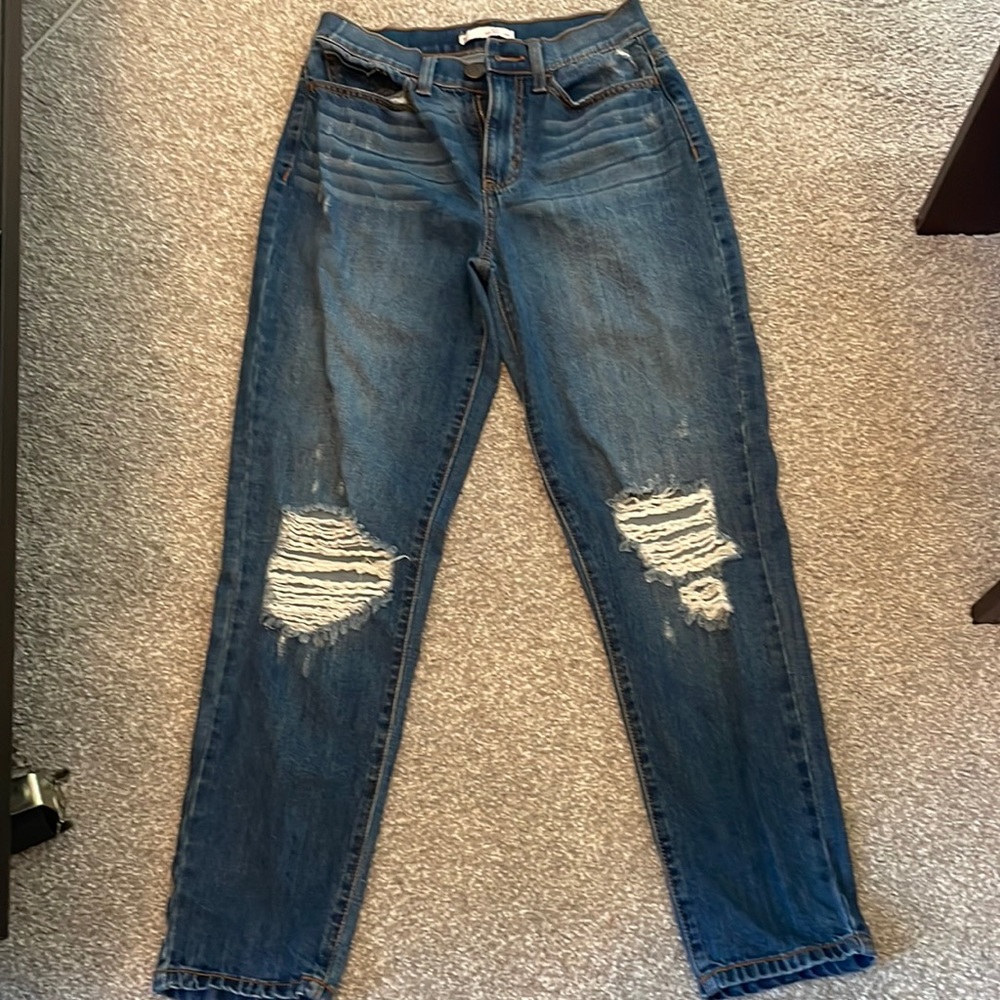 SO high rise mom jean, size one juniors